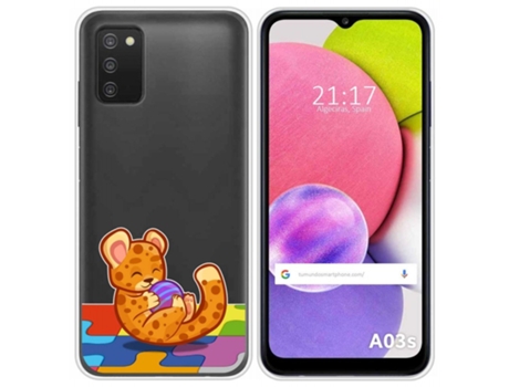 Carcasa Samsung Galaxy A03s TUMUNDOSMARTPHONE Dibujos Transparente Multicolor