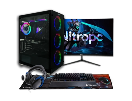 Portátil Gaming NITROPC Pack Nitro Plus (Intel i9-12900KF - RTX 4070 SUPER 12GB - RAM: 32GB - M.2 2TB - 27")