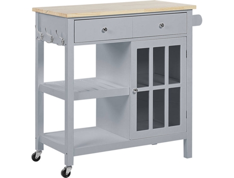 Carrito de cocina gris BELIANI Genoa