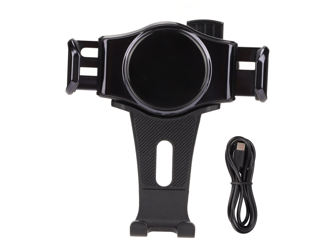 Soporte Para Cargador Inalámbrico De Coche Con Luz Led Autosellante Y Clip Para Rejilla De Ventilación.