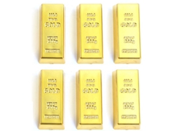 Pack de 6 Lingotes de oro imitación