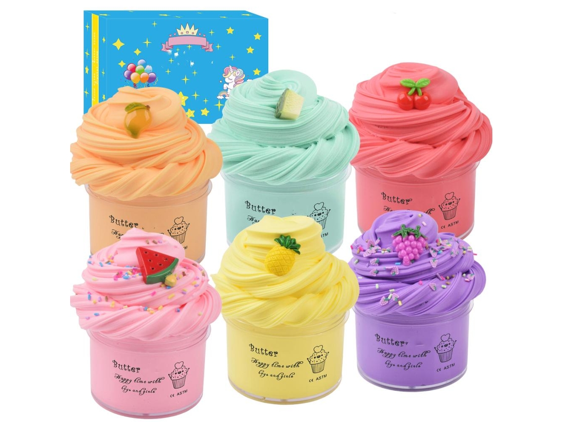 2026-kit De Arcilla Mantequilla 6 Piezas 100ml, Juguetes De Arcilla Diy Para Niños Y Niñas, Juguetes Para Aliviar El Estrés