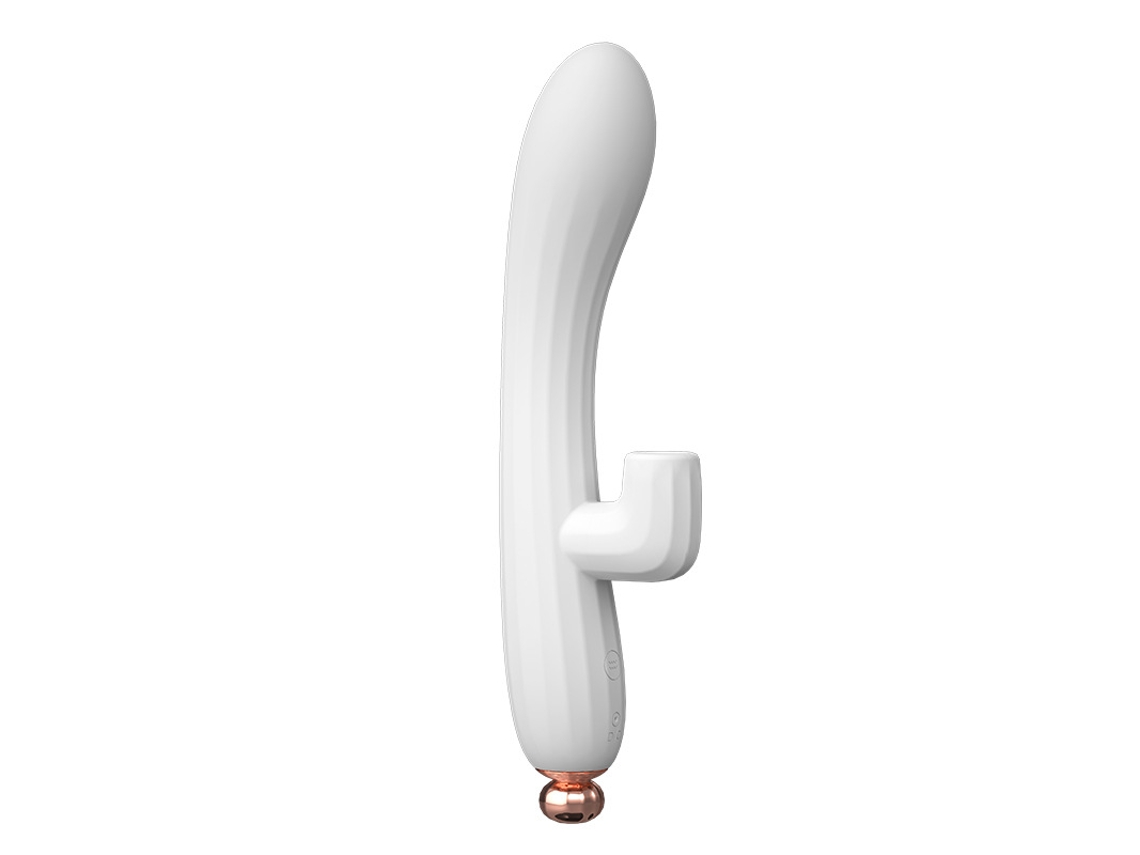 Vibrador de succión ajustable 2 en 1 con 10 modos de vibración para mujeres (blanco) YIZHOOD