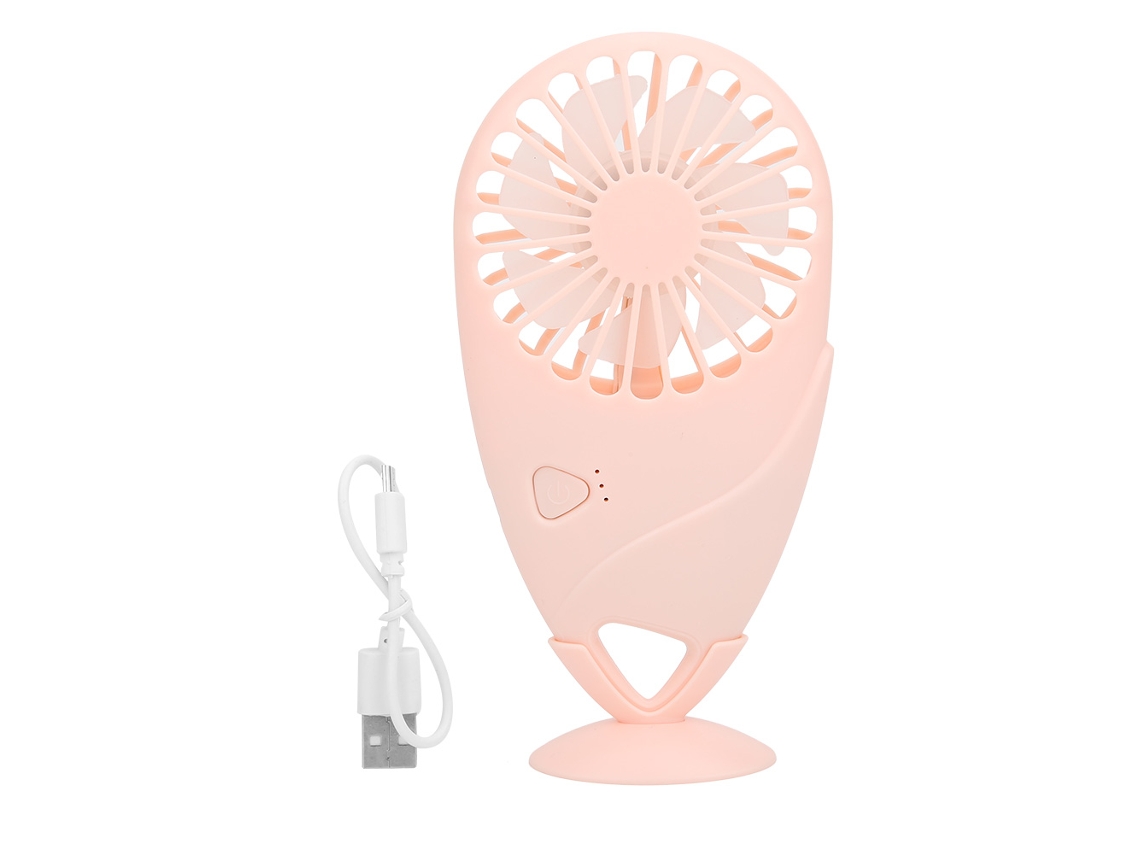 Mini ventilador USB portátil, rosa