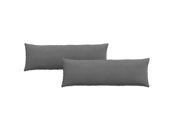 Cojines para sofá (2 unidades) - Gris oscuro, 120 x 40 cm, tela HARLANV1