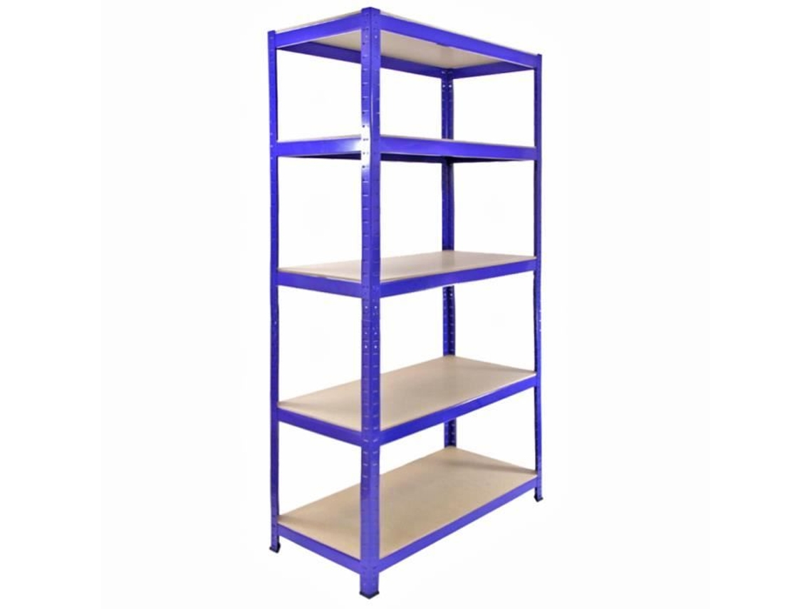 Unidad de Almacenamiento de 5 Estanterías T-Rax Azul 90 Cm X 45 Cm X 180 Cm