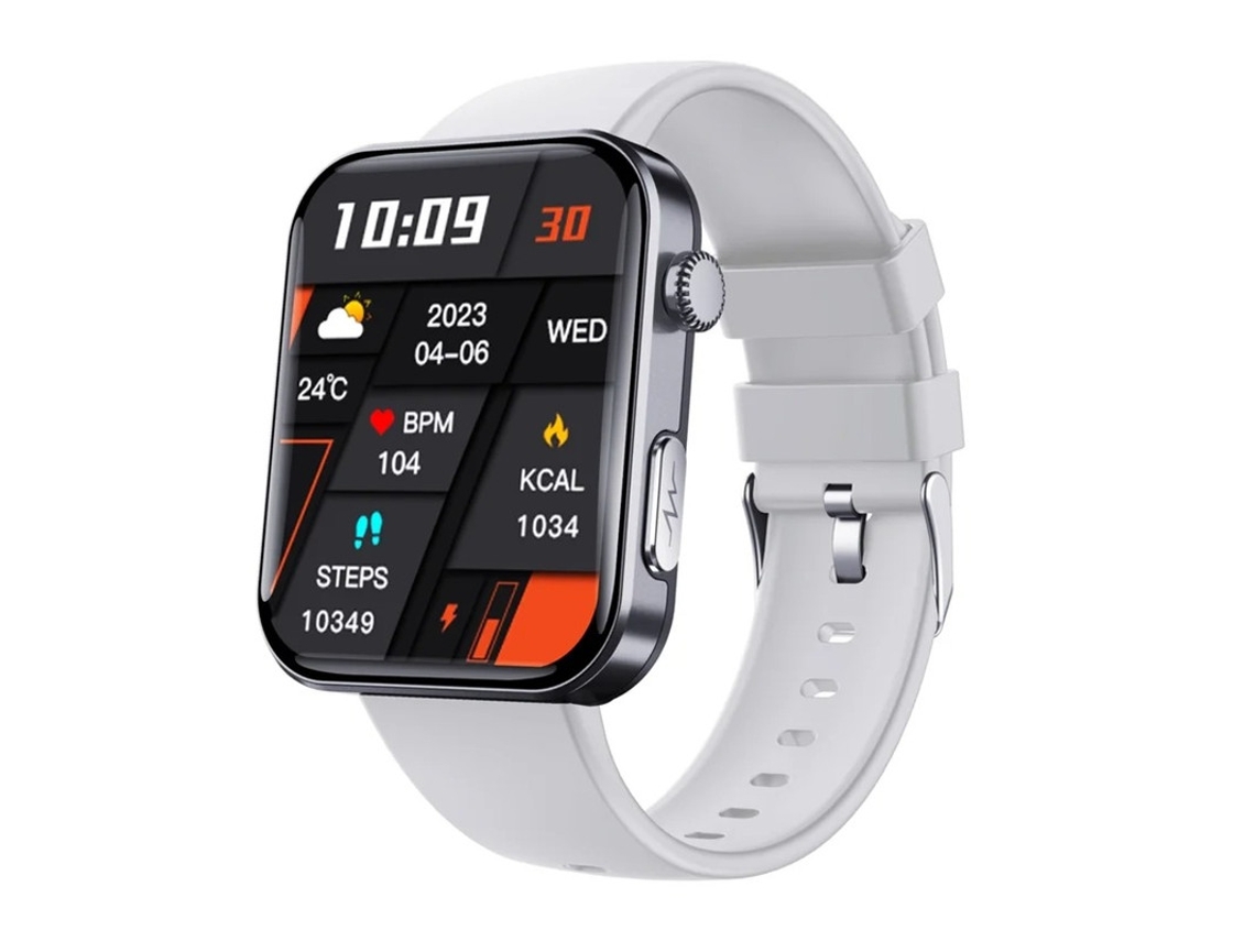 Reloj inteligente Bestvite con pantalla de 2.01 pulgadas, monitorización de ECG y múltiples funciones de salud (negro)