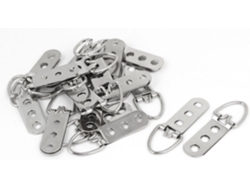 20 Piezas De Accesorios De Baño De 65 Mm X 22 Tres Agujeros, Correa De Hierro Para Marco De Fotos,