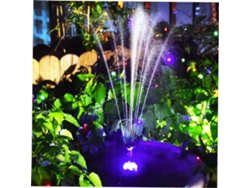 Bomba de fuente flotante solar de 12 V y 5 W con batería y LED