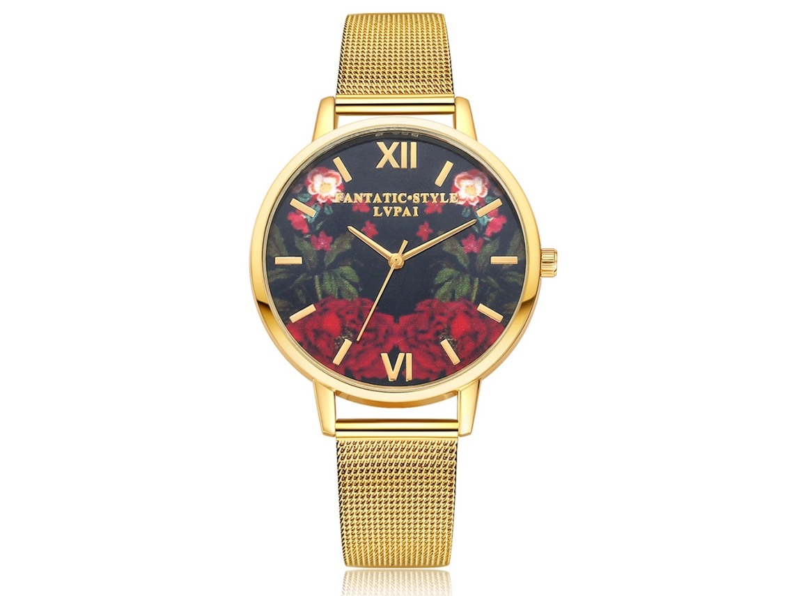 Reloj De Pulsera Analógico De Lujo Gaiety Para Mujer Con Pedrería Y Correa De Pu (rojo)