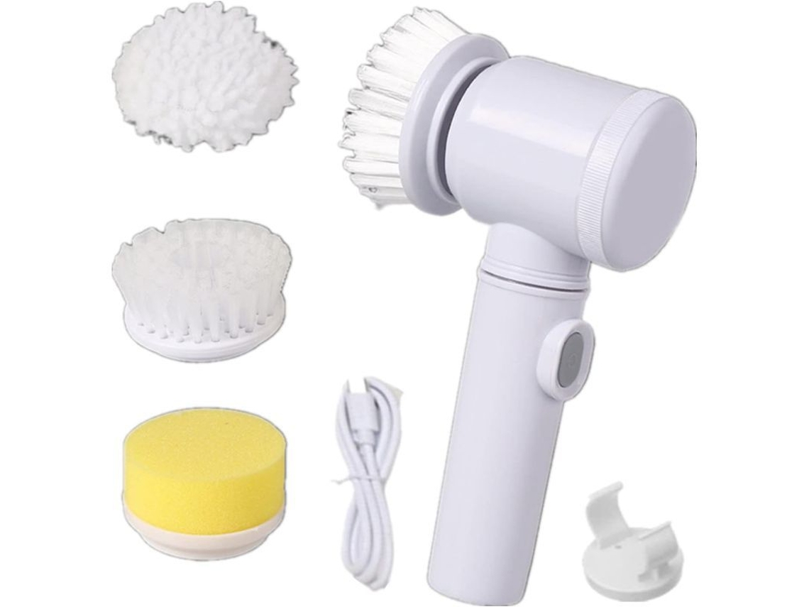 Cepillo De Limpieza Eléctrico Con 3 Cabezales, Fregador Inalámbrico Para Baño, Cocina Y Azulejos De Cerámica.