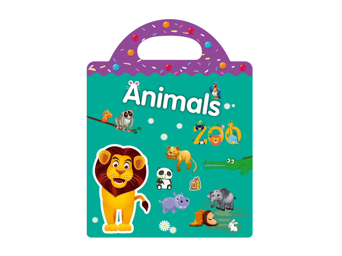 Rompecabezas educativo infantil con temática de animales de dibujos animados, reutilizable (MDUG, estilo 4)