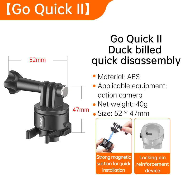 Adaptador de base de trípode para GoPro Hero13-7, Insta360 X2 y DJI Pocket 3, accesorio para cámara de acción