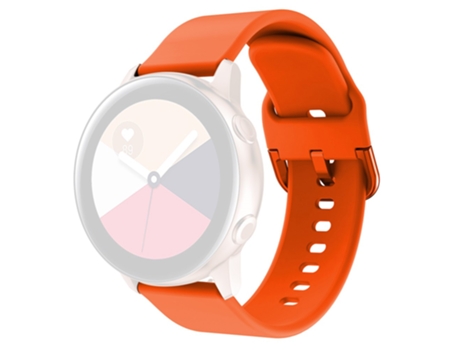 Correa de Silicona diseño de hebilla cuadrada para Samsung Galaxy Watch 5 40mm/44mm/Watch 5 Pro 45mm/Watch4 40mm/44mm/Watch4 Classic 42mm - anaranj...