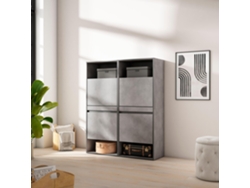 Zapatero, 120x145x35 cm, Dormitorio, habitación, Mueble auxiliar, Cemento SKRAUT HOME