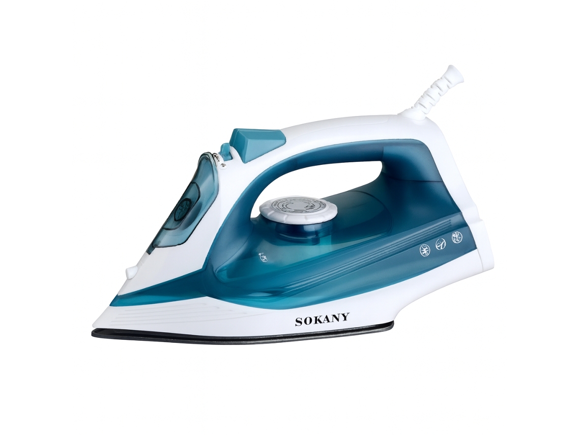 Plancha de vapor 2000w Sokany Sk 11023 Blanco Azul