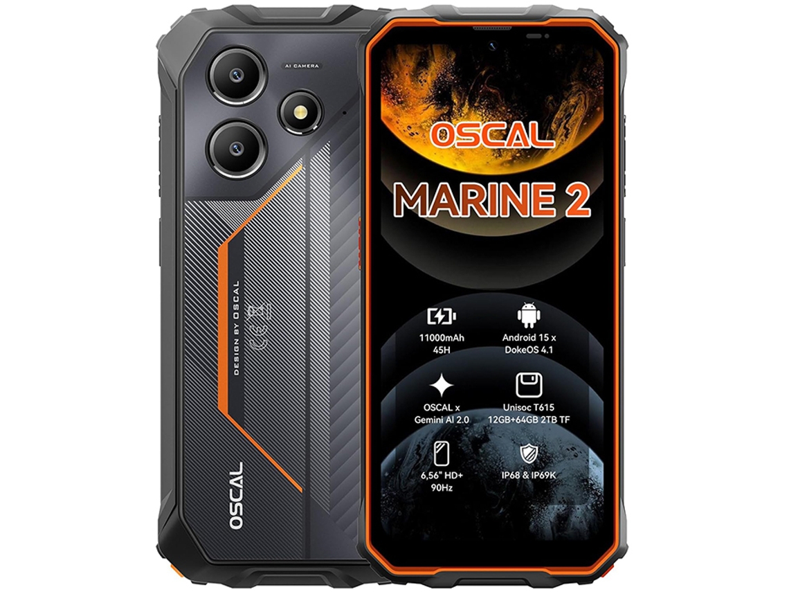 Smartphone OSCAL MARINE 2 (6.56'' - 12 GB - 64 GB - Naranja)