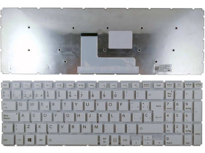 Teclado para Portátil Toshiba Satellite Nsk-V91Sq Aebliu00120 9Z.Nbcsq.101 Blanco