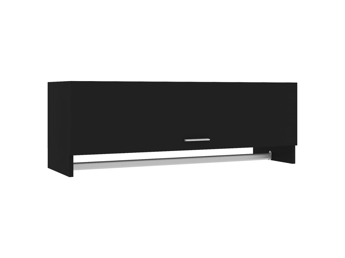 Armario VIDAXL Negro Madera contrachapada (100x32.5x35 cm)