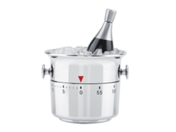 Temporizador De Cocina Mecánico De Acero Inoxidable, 60 Minutos, Con Forma De Cubo Y Alerta Sonora.