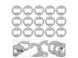 Inserto Redondo De Acero Inoxidable Para Abrir Botellas, Kit De Bricolaje, Listo Para Usar, 40 Mm De Diámetro, 10/20 Unidades, 20 Piezas.