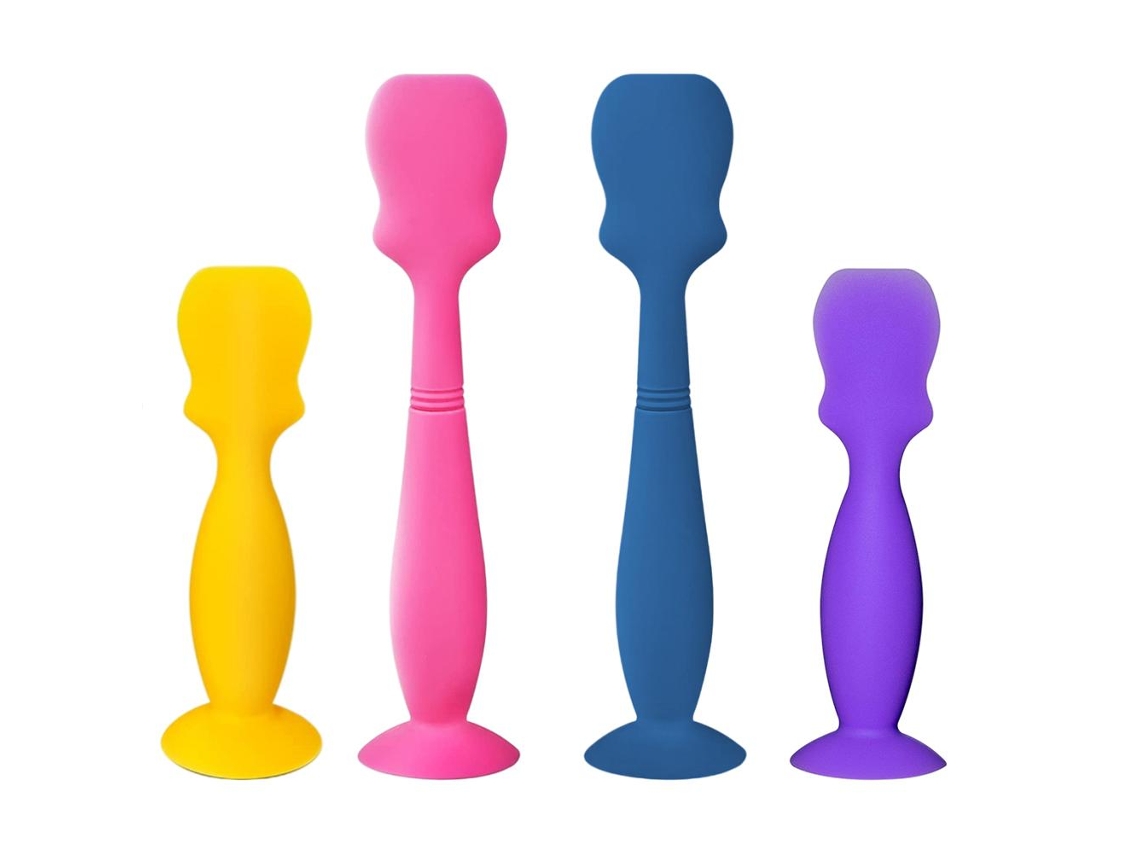 Juego De 4 Aplicadores De Crema Para Pañales De Silicona Suave Con Base De Ventosa Para Bebés Recién Nacidos