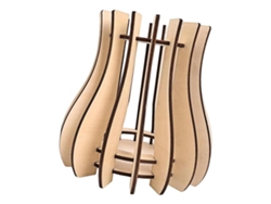 Maceta de madera con rompecabezas, marrón Slowmoose