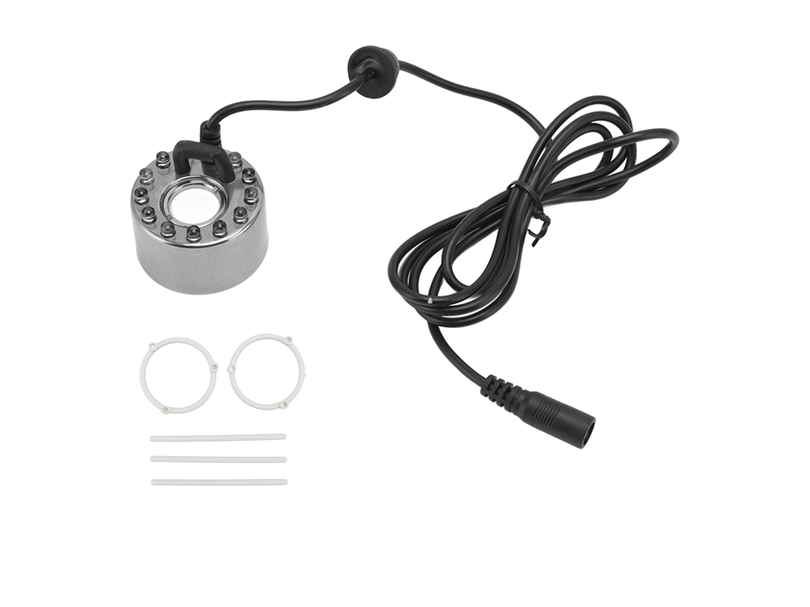 Generador De Niebla De Acero Inoxidable Con 12 Luces, Nebulizador De Agua Para Aromaterapia Y Jardinería, Reino Unido, Enchufe De 110-240 V