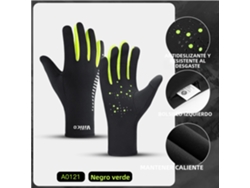 Guantes De Ciclismo Unisex De Invierno Para Exteriores Con Pantalla Táctil Y Forro Polar Para Mayor Calidez Y Protección (negros Xl)