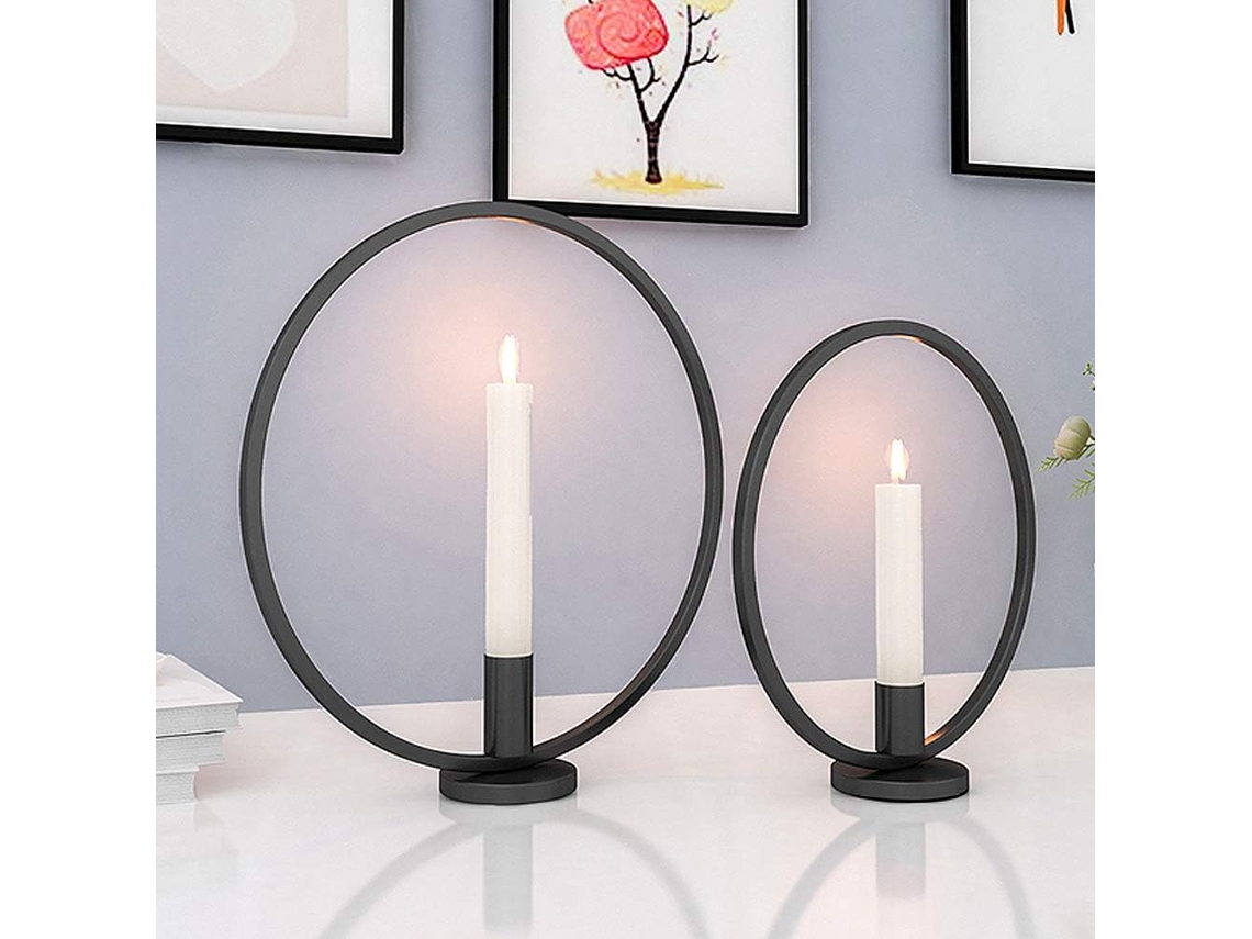 2 candelabros de hierro vintage