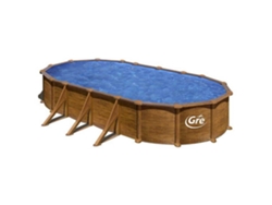 Piscina de Acero GRE Imitacion Madera (350x132 cm)
