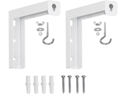Soporte De Pared En Forma De L Para Pantalla De Proyección - Extensión Ajustable Con Gancho Manual Externo