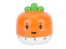 Cronómetro Mecánico De Cocina Con Diseño De Dibujos Animados, Alarma Y Contador De 55 Minutos, Color Naranja.
