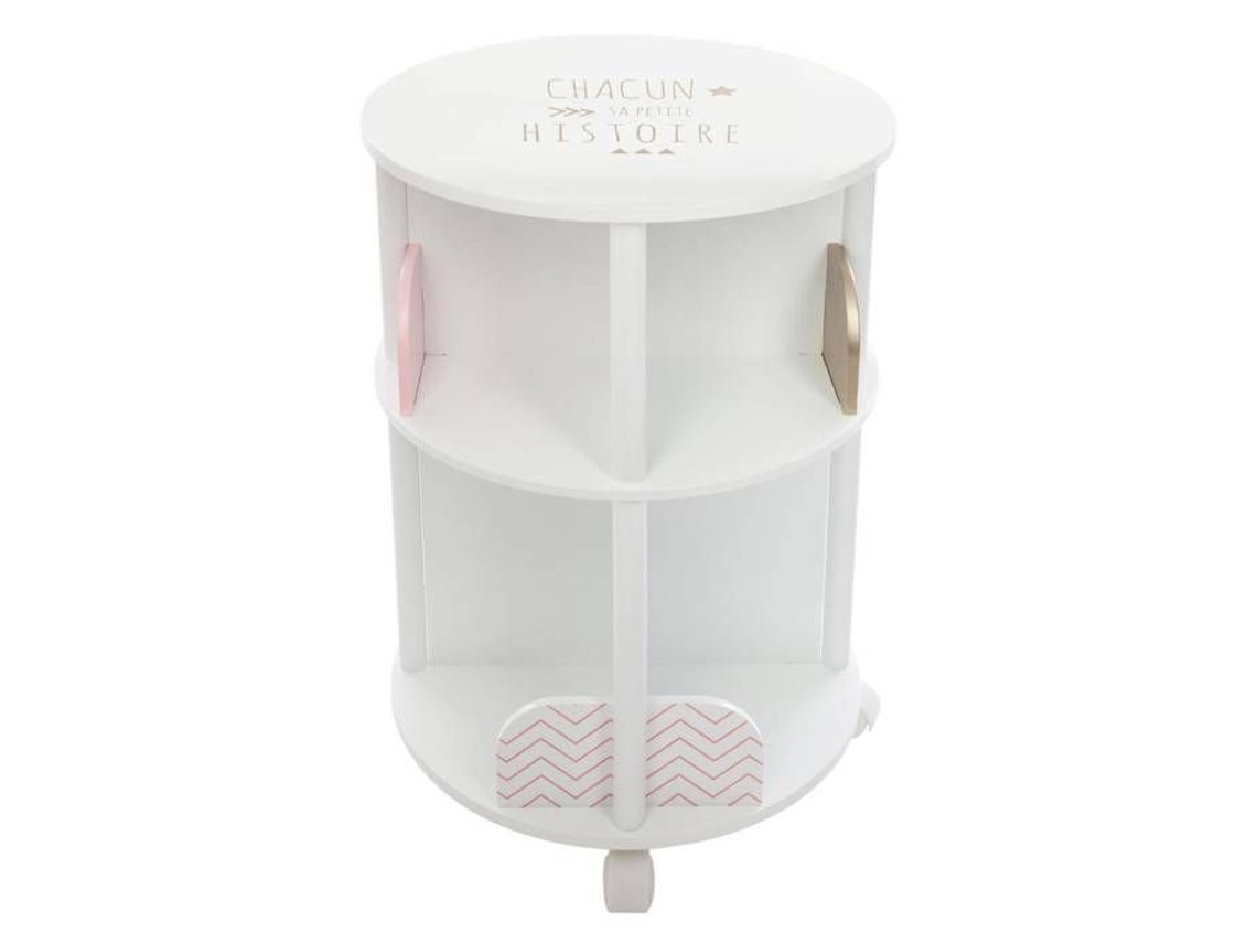 Estante Infantil Redonda Branco e Rosa Alt.59 Cm Rosa ATMOSPHERA Interior Designer