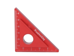 Regla Triangular De Aleación De Aluminio De 45/90 Grados Con Escalas Para Carpintería.