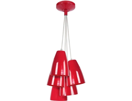 Lámpara de Techo TOSEL Larsen (Rojo - E27 - Máx. 40W - Metal)