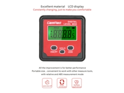 Nivel Digital Gemred Con Base Magnética, Medidor De Ángulo Y Buscador Para Carpintería Y Construcción.