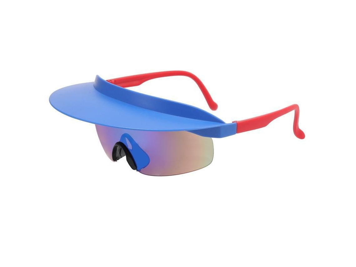 Gafas deportivas Csyy con visera (montura azul, lentes verdes)