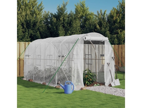 Invernadero VIDAXL con Estructura de Acero Blanco 8 m² 4x2x2 m