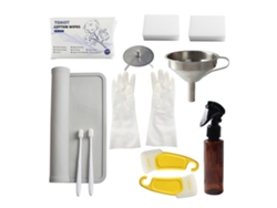 Kit De Herramientas De Limpieza Para Impresora 3d De Resina Con Rasqueta, Tapete De Silicona, Filtro, Brocha Y Guantes