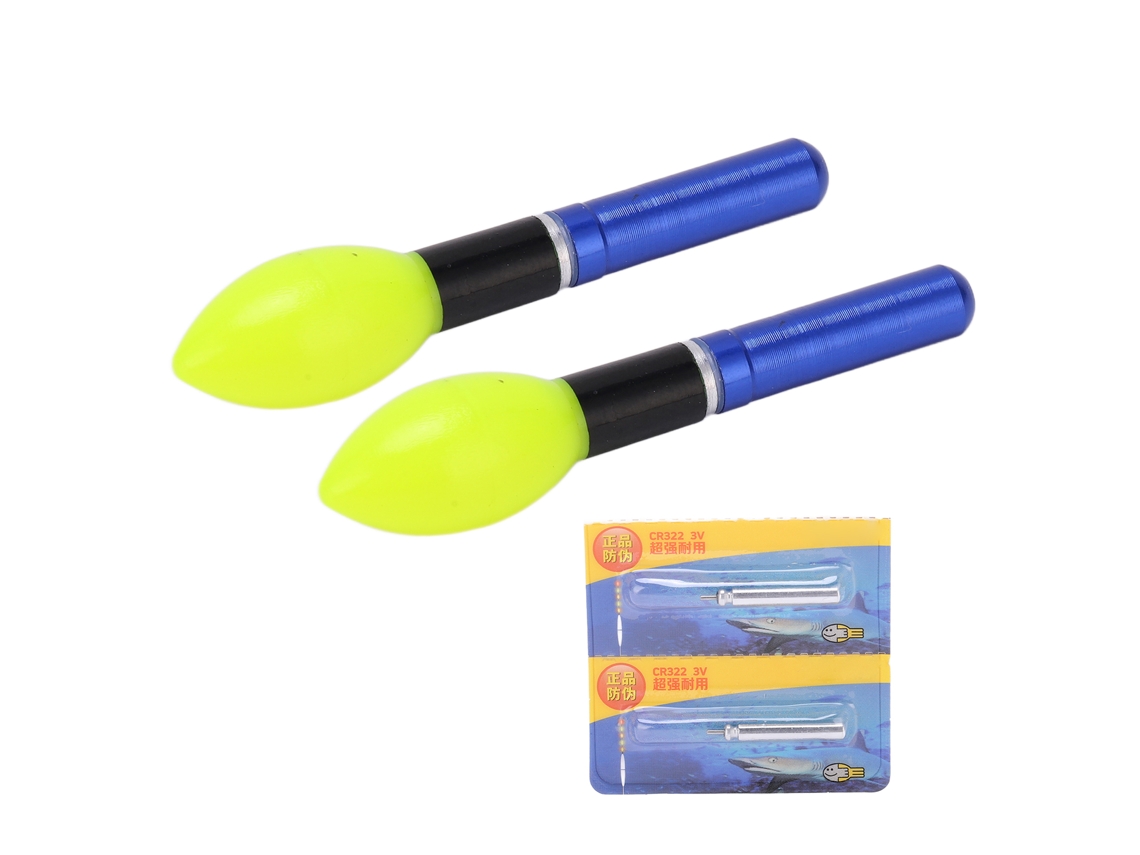 2026rebe-2pcs Flotadores De Pesca Luminosos Led Para Pesca Nocturna Azules, Flotadores Drift Bobbers