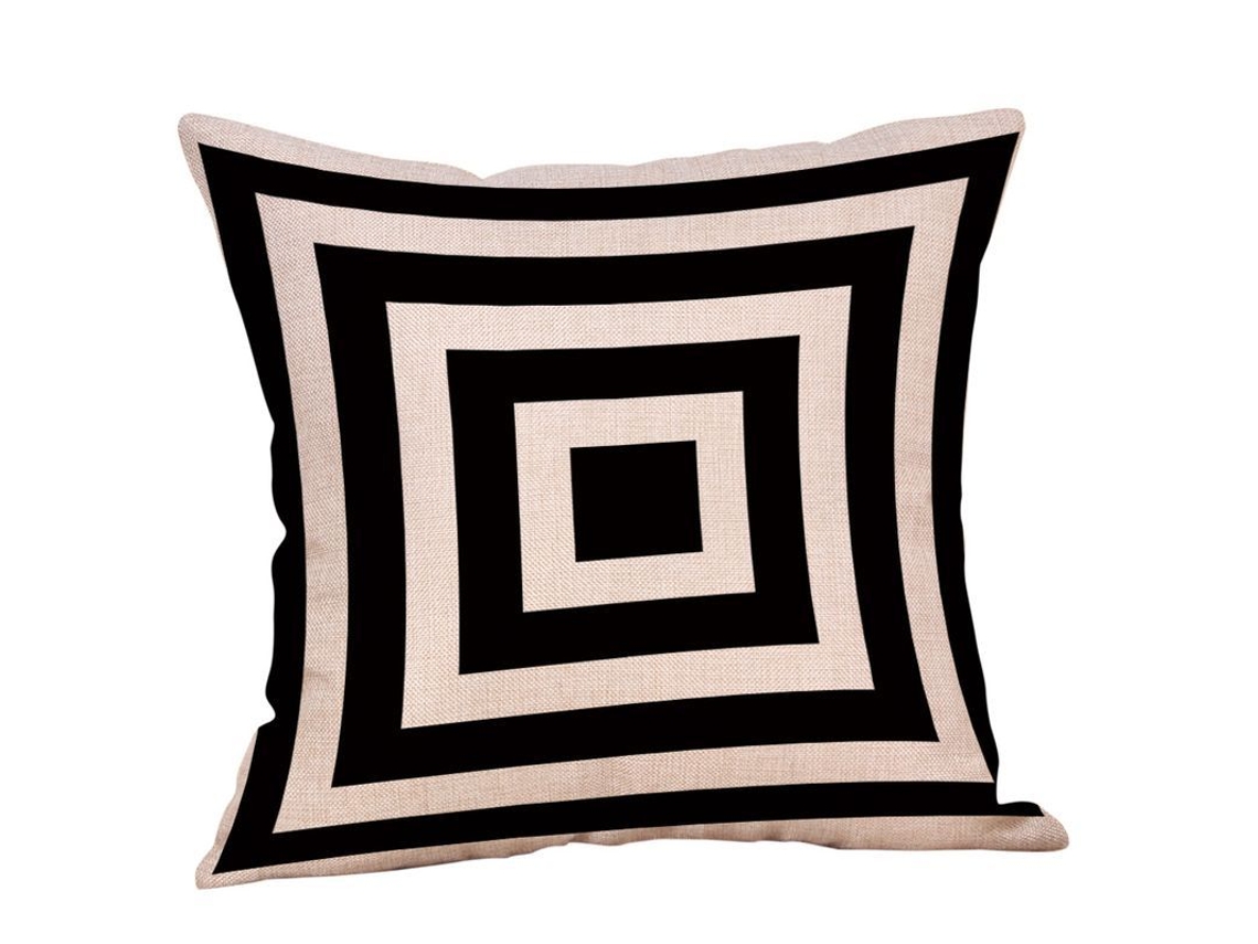 Rebe-set De 2 Fundas De Almohada Cuadradas De Patrones Geométricos 45x45 Cm Para Oficina Coche Hogar