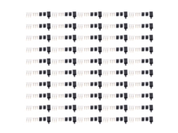 Kit De 50 Conectores Para Servos Con Bloqueo Y Terminales Macho/hembra Chapados En Oro Para Aeromodelismo E Instrumentos Electrónicos.