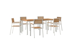 Maison Exclusive - Juego De Comedor Para Exteriores 7 Pcs Madera De Teca Maciza