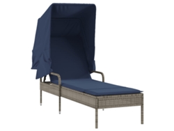 Maison Exclusive - Tumbona Con Toldo, Poliratán Gris