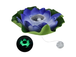 Lámpara Solar De Loto, Impermeable, Con Led, Flotante, Para Decoración Jardines Exteriores.