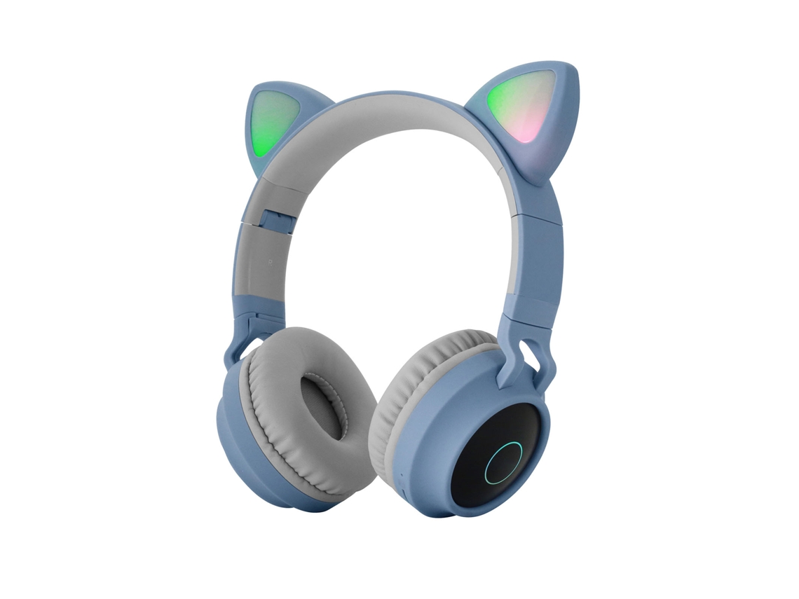 Audífonos Bluetooth Con Orejas De Gato Iluminadas, Retráctiles Y Plegables