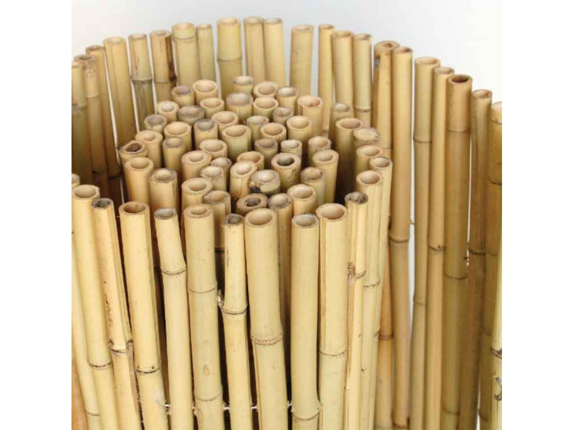 Rollos de valla de bambú oscuro 2,5 x 200 x 100 cm Maderterraneo