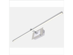 Aplique LED de pared para iluminar cuadros, espejos, murales, 10W, tono de luz neutro 4000K, acabado Cromo brillante . 61cm PAPUQ