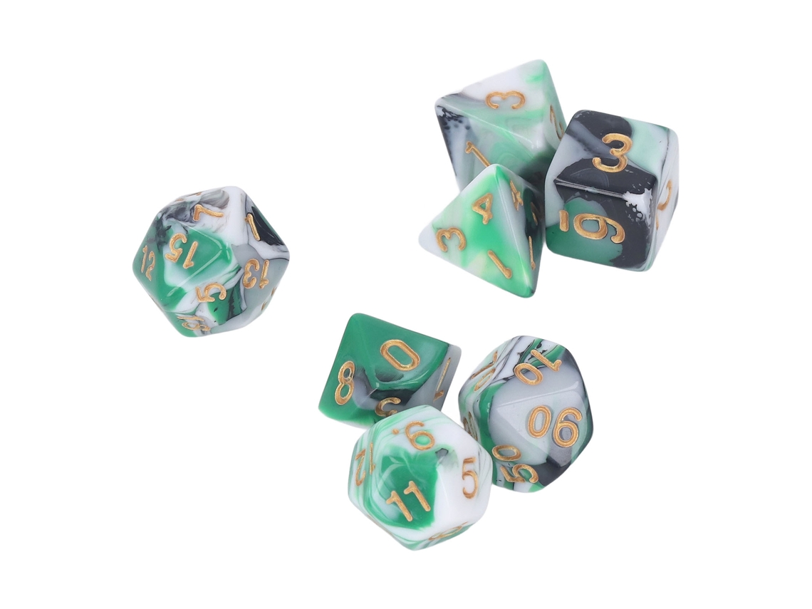 Juego De 7 Dados Poliédricos Acrílicos Para Juegos De Mesa Y Juegos De Rol, Tipo 1